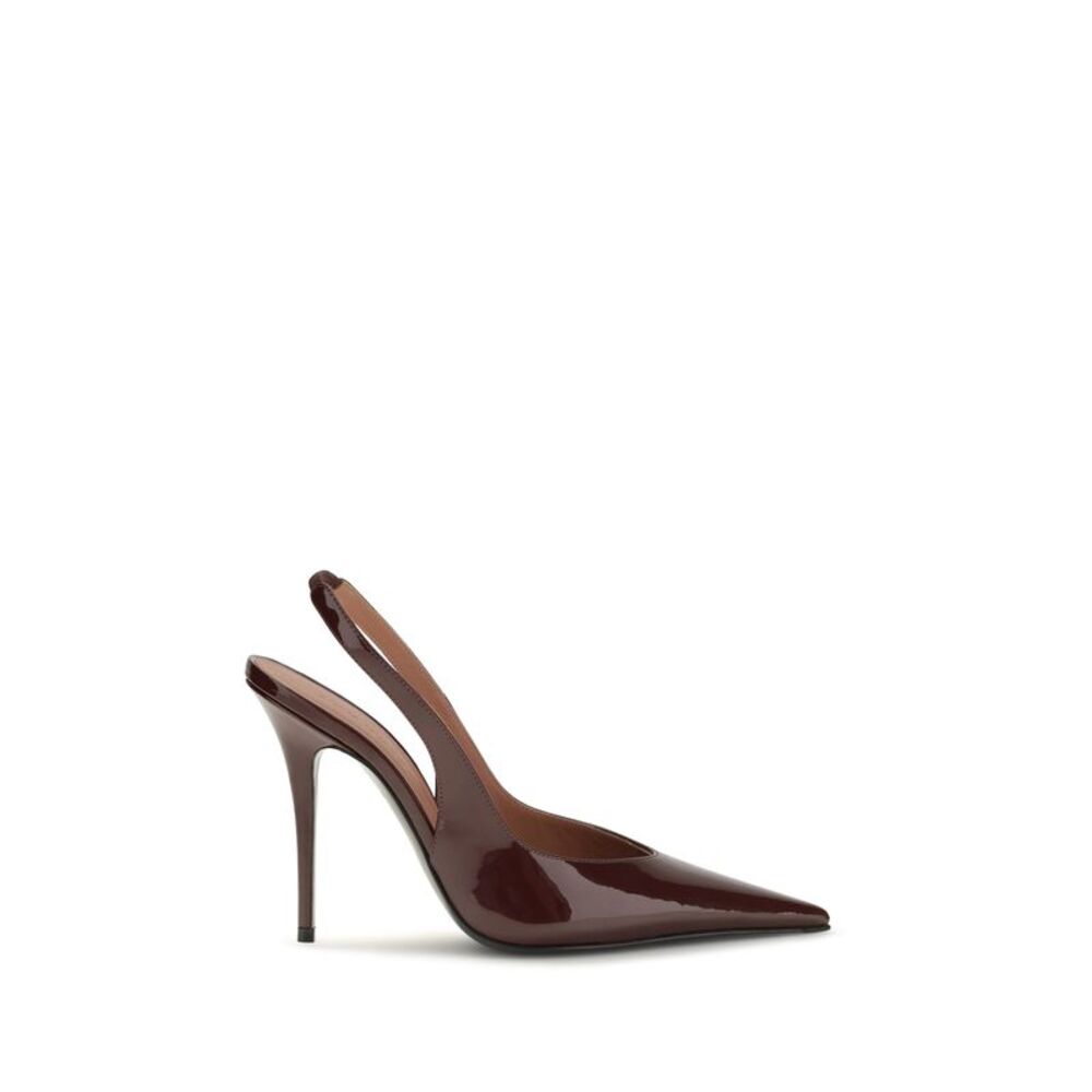 Amina Muaddi Women Anok Patent Leather Slingback Pumps